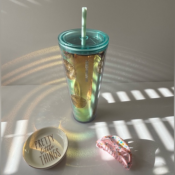 Starbucks Other - Starbucks:: Blue Polka Dot, Christmas Tumbler
